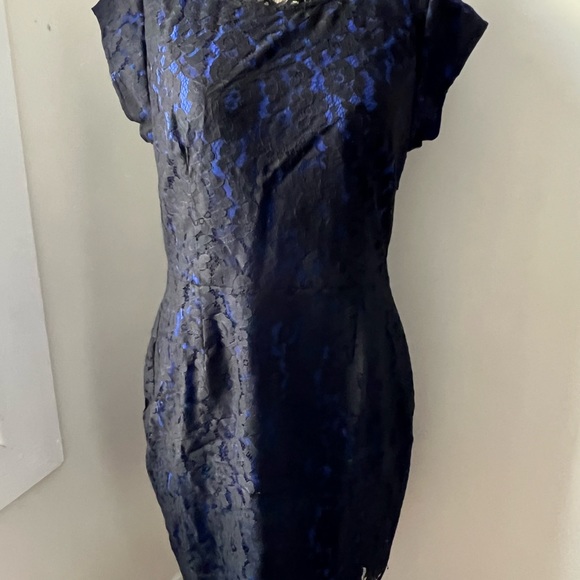 Joie dress, black lace with blue lining - Picture 6 of 6